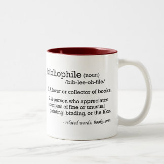 Bibliophile, definiert zweifarbige tasse