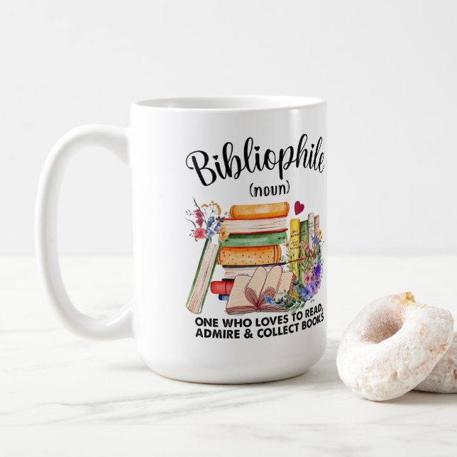 Bibliophile Definition Kaffeetasse (Mit Donut)
