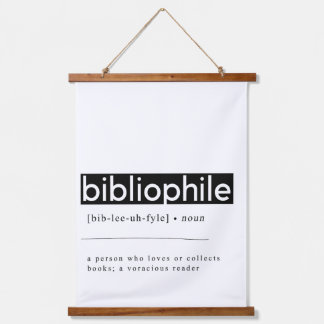 Bibliophile Definition Wandteppich Mit Holzrahmen