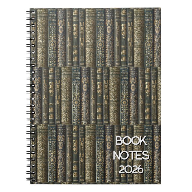 Bibliophile Notizen 2026 Notizblock (Vorderseite)