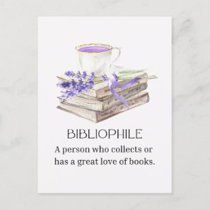 bibliophiler Buchliebhaber Postkarte