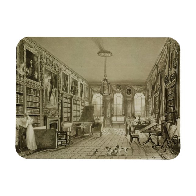 Bibliothek als Sitzungssaal, Cassiobury Park, c.18 Magnet (Horizontal)