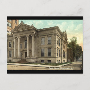 Bibliothek, Binghamton NY Vintage 1909 Postkarte