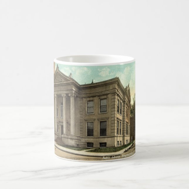 Bibliothek, Binghamton NY Vintages 1909 Kaffeetasse (Mittel)
