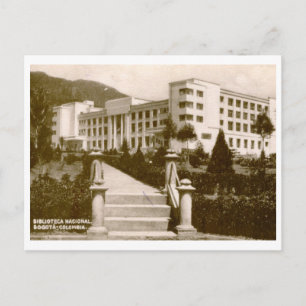 Bibliothek, Bogota, Kolumbien Vintage Postkarte