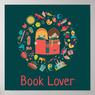 Bibliothek "Book Lover" Poster