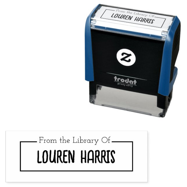 Bibliothek Briefmarke Buch Briefmarke Selbstfarbig Permastempel (Beispiel)