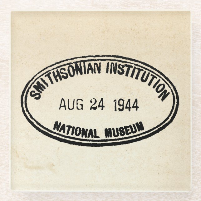 Bibliothek Briefmarke Smithsonian Institution 1944 Glasuntersetzer (Vorderseite)