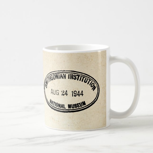 Bibliothek Briefmarke Smithsonian Institution 1944 Kaffeetasse (Rechts)