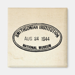 Bibliothek Briefmarke Smithsonian Institution 1944 Magnet