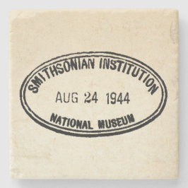 Bibliothek Briefmarke Smithsonian Institution 1944 Steinuntersetzer