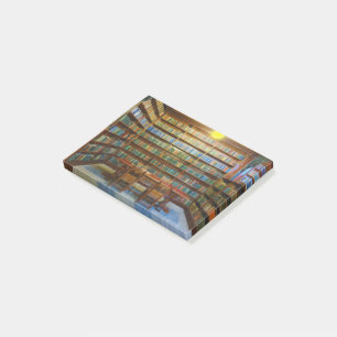 Bibliothek Buch Aquarell Post-it Klebezettel