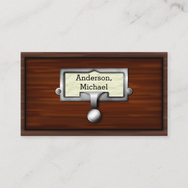 Bibliothek Bücher Katalog Schriftsteller Bibliothe Visitenkarte (Vorderseite)