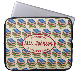Bibliothek Buchstapler Lehrer Bibliothekare Erzieh Laptopschutzhülle