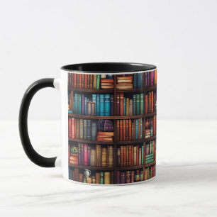 Bibliothek bucht Bücherregale für Buchliebhaber Mu Tasse
