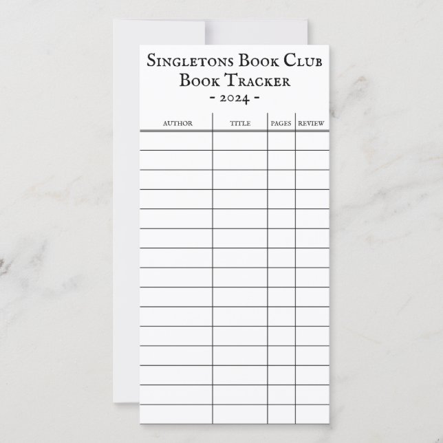 Bibliothek Checkout Card Book Tracker - Broschüre Ankündigung (Vorderseite)