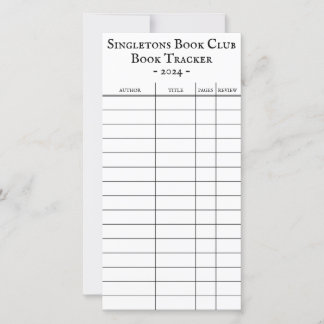 Bibliothek Checkout Card Book Tracker - Broschüre Ankündigung