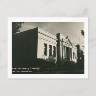 Bibliothek, Colton, Kalifornien Vintage Postkarte