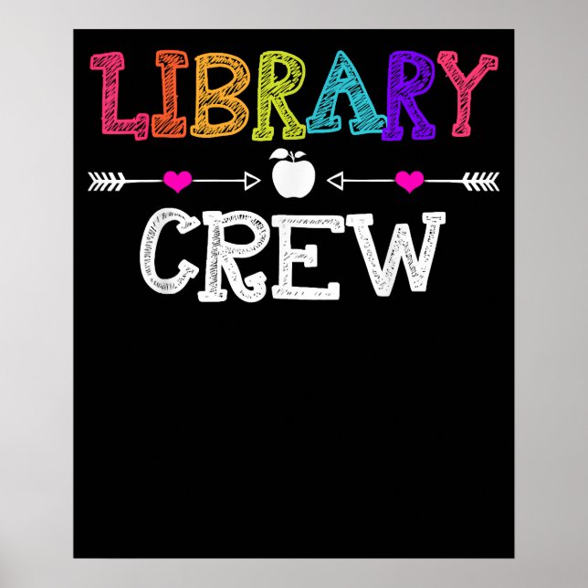 Bibliothek Crew Lehrer Funny First Day School Poster (Vorne)