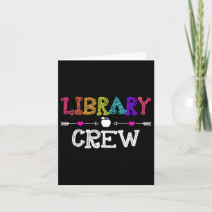Bibliothek Crew Lehrer Spaß am ersten Schultag Karte