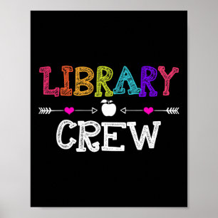 Bibliothek Crew Lehrer Spaß Erster Schultag Gesche Poster