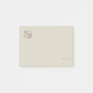 Bibliothek Dark Academia-Minimalist Vintage Bücher Post-it Klebezettel