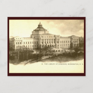 Bibliothek des Kongresses, Washington, D.C. Vintag Postkarte