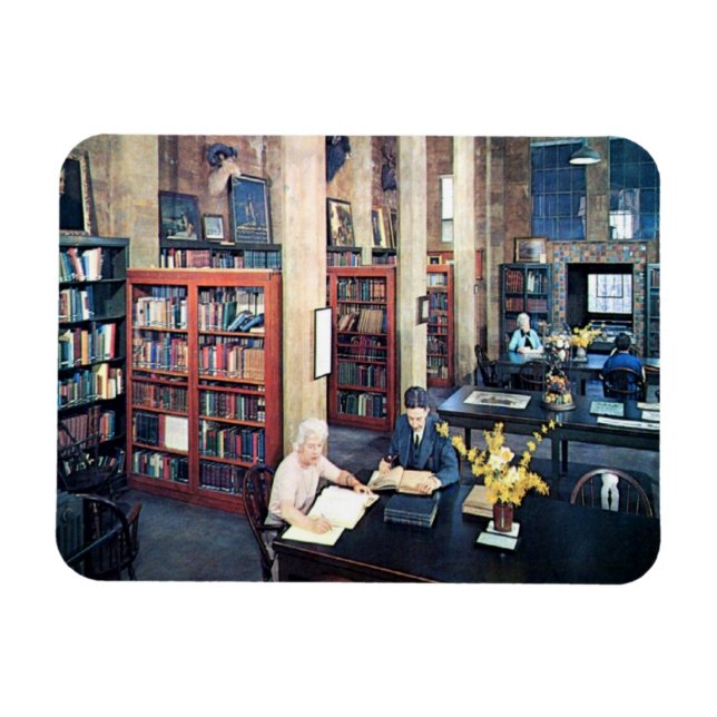 Bibliothek, Doylestown, PA Vintag Magnet (Horizontal)
