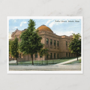 Bibliothek, Duluth, MN 1914 Vintage Postkarte