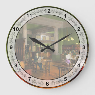 Bibliothek - Erwachsenenlektüre 1900 Große Wanduhr