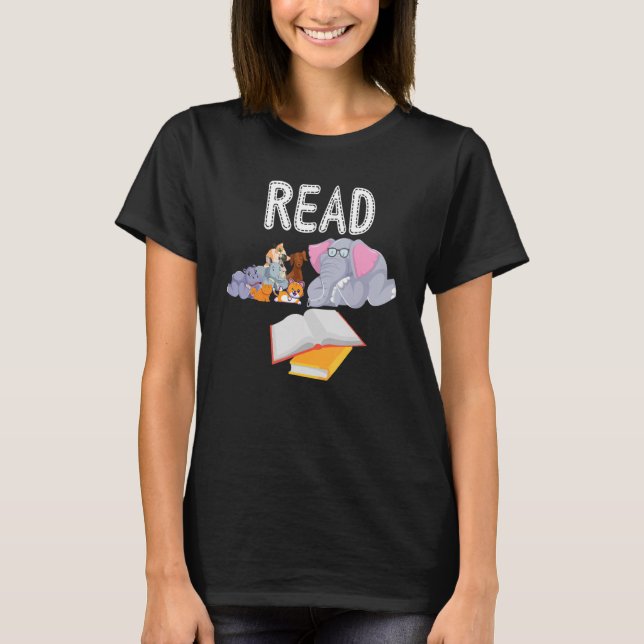 Bibliothek für Lehrer Lesen des Buches Club Piggie T-Shirt (Vorderseite)