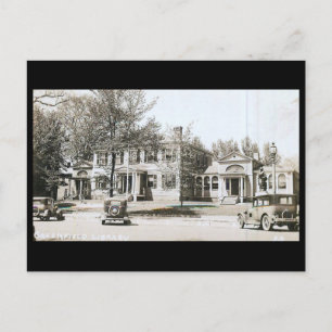Bibliothek, Greenfield, Massachusetts Vintage Postkarte