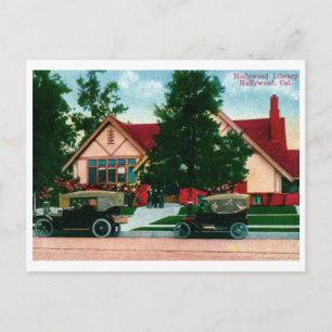 Bibliothek, Hollywood, CA Vintage Postkarte