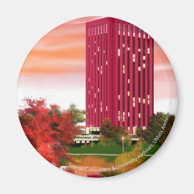 Bibliothek im Herbst von Tam Nguyen Magnet (Vorne)