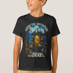 Bibliothek, in der das Abenteuer beginnt, Qu zu le T-Shirt