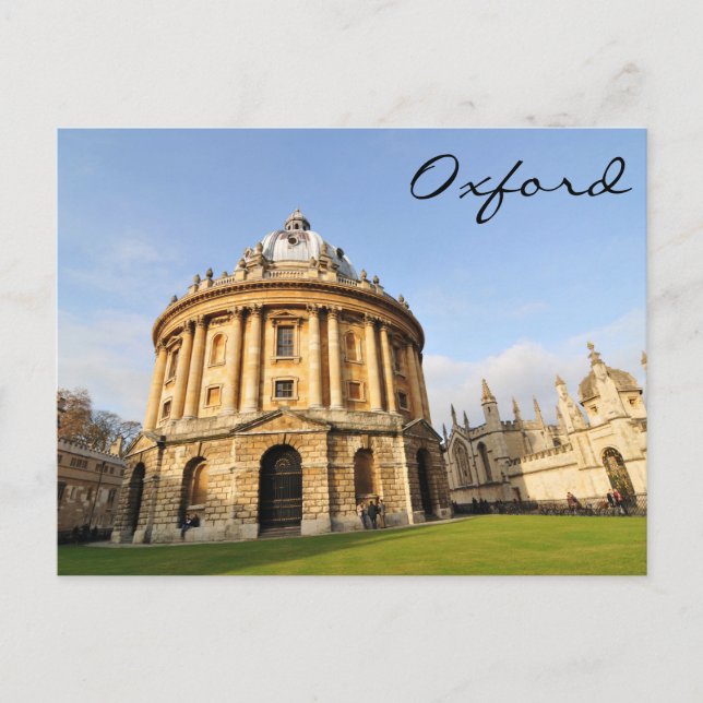Bibliothek in Oxford, England Postkarte (Vorderseite)