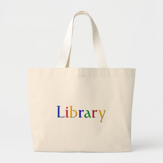 Bibliothek Jumbo Stoffbeutel (Vorne)