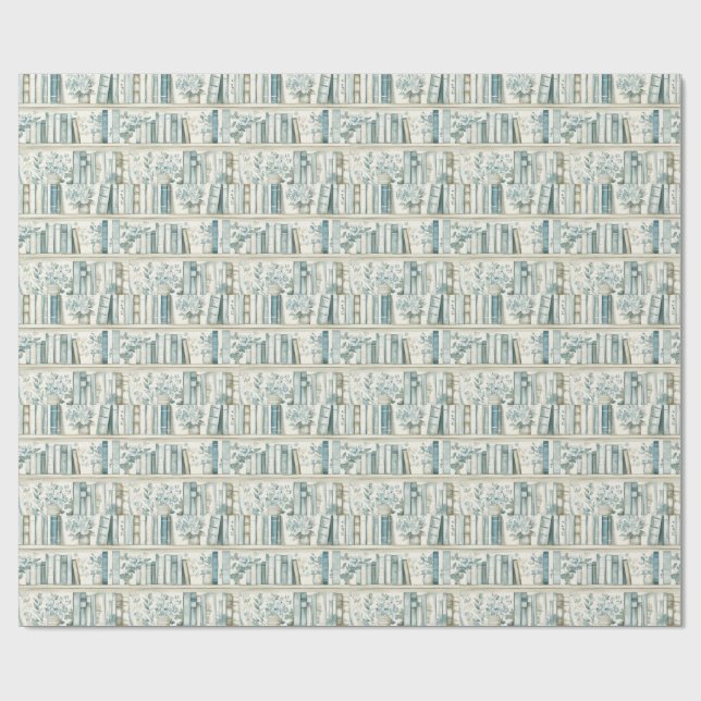 Bibliothek Kapitel Eins Blauer Junge Buch 1. Gebur Geschenkpapier (Flach)
