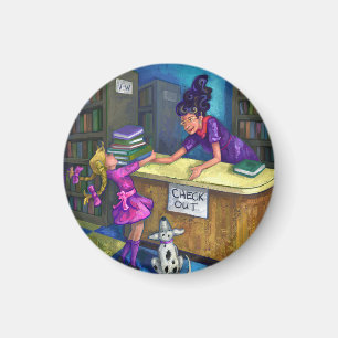 Bibliothek Karo Out Artwork Magnet