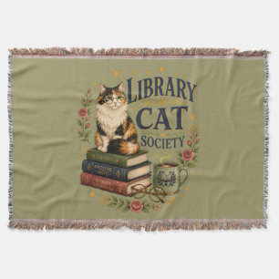 Bibliothek Katzen Gesellschaft Buchliebende Dreifa Decke
