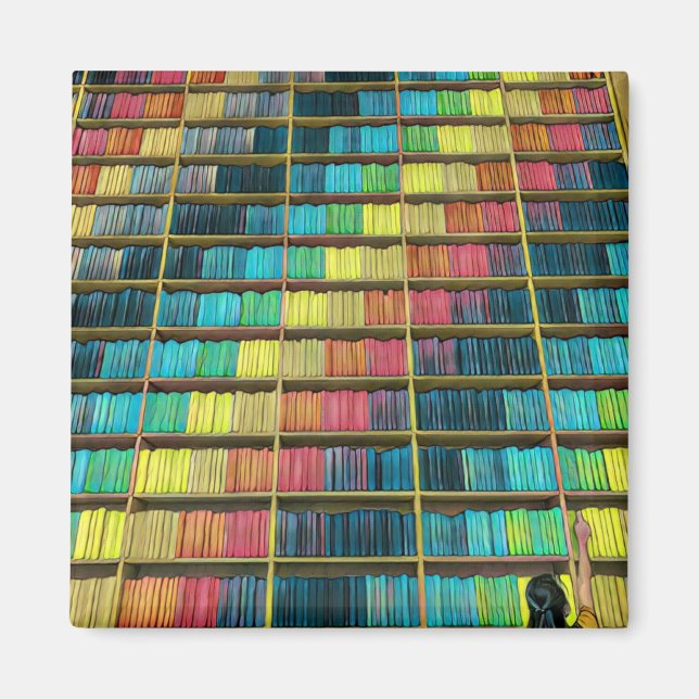 Bibliothek Liebhaber Geschenk Magnet (Vorne)