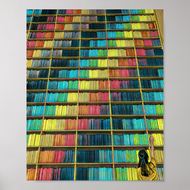 Bibliothek Liebhaber Geschenk Poster (Vorne)