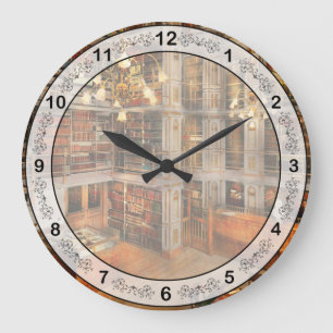 Bibliothek - Literaturklassiker 1905 Große Wanduhr