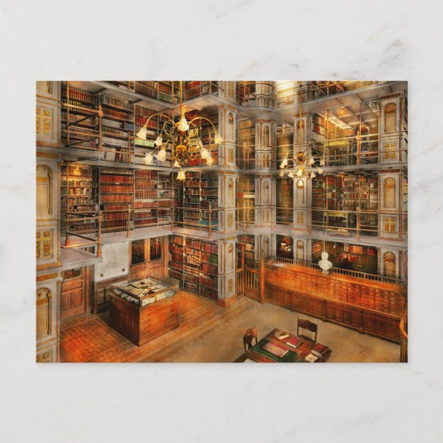 Bibliothek - Literaturklassiker 1905 Postkarte (Vorderseite)