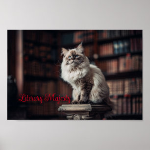 Bibliothek Majestät: Regal Ragdoll Cat Poster