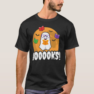 Bibliothek mit niedlichen Ghost-Büchern T-Shirt