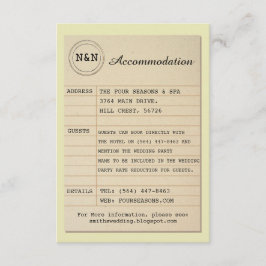 Bibliothek Mr. & Mrs. Begleitkarte