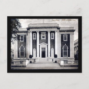 Bibliothek, New Haven, Connecticut Vintage Postkarte