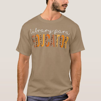 Bibliothek Para Erzieher Leopard Herbst Thanksgi T-Shirt