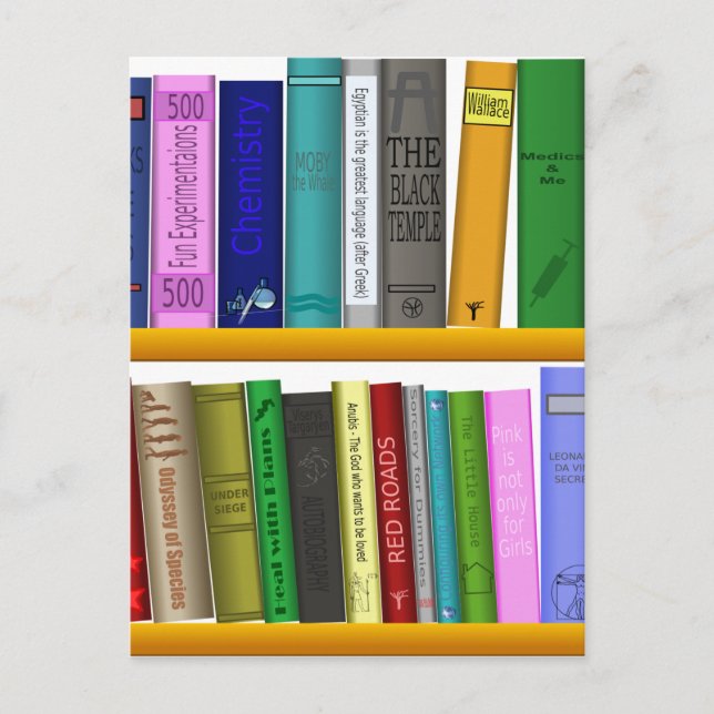 Bibliothek Postkarte (Vorderseite)